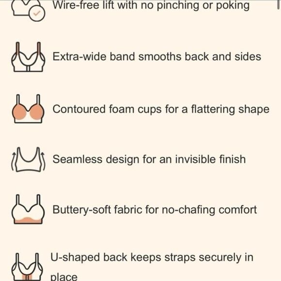 Truekind Supportive Comfort Wireless Shaping Bra 10210 NWT - Picture 3 of 8